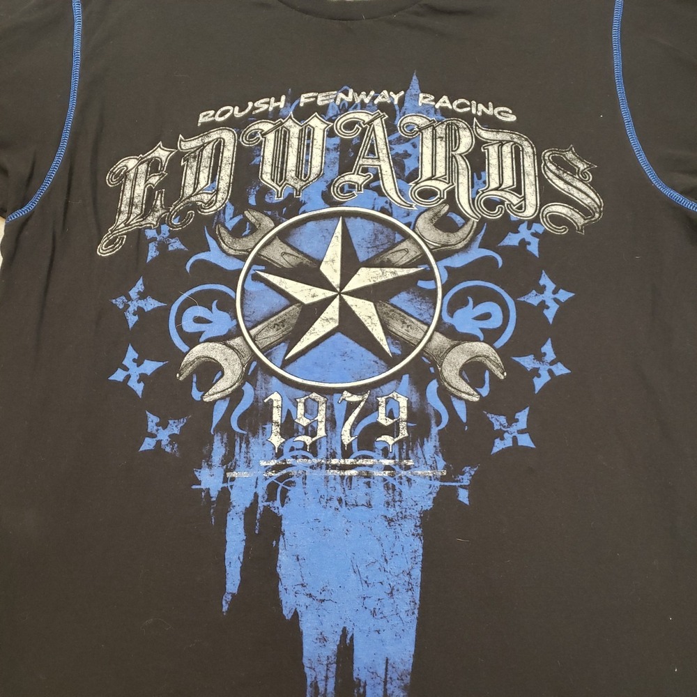 Edwards NASCAR Shirt Mens XL Black Short Sleeve Roush Fenway Racing Chase